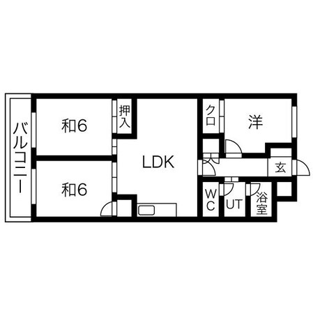 中作大観ハイツの物件間取画像